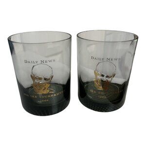 Vintage Daily News 17th Ike Tournament 1969 Glasses Set of 2